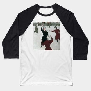 Vintage Sports, Women's Basketball Players in Game Baseball T-Shirt